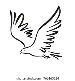 eagle icon illustration isolated vector sign symbol