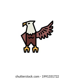 Eagle Icon Isolated On White Background 