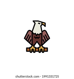 Icono De Águila Aislado En Fondo Blanco 