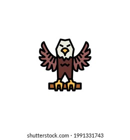 Eagle Icon Isolated On White Background 