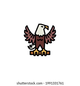 Adlersymbol einzeln auf weißem Hintergrund 