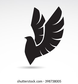 Eagle icon isolated on white background. Vector art.
