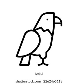 eagle icon. Line Art Style Design Isolated On White Background