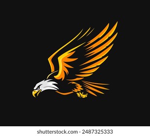 Eagle icon. Eagle logo design illustration	