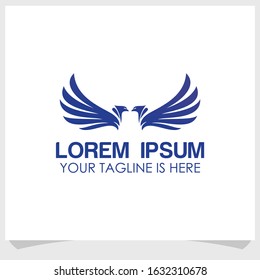 Eagle icon logo design template, animal logo template