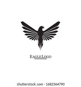 Eagle icon logo design vector template