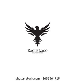 Plantilla vectorial de diseño de logotipo de icono de águila