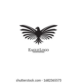 Plantilla vectorial de diseño de logotipo de icono de águila