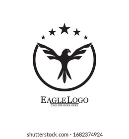 Eagle icon logo design vector template