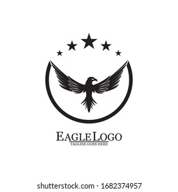 Eagle icon logo design vector template