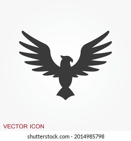 Eagle icon. Logo design vector template, flat icon.