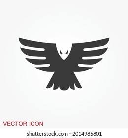 Eagle icon. Logo design vector template, flat icon.
