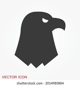 Eagle icon. Logo design vector template, flat icon.