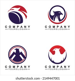 Eagle icon logo design vector template