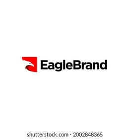 eagle icon logo illustration Design in trendy modern negative space 