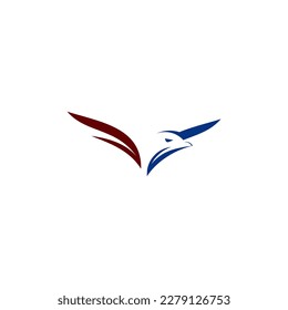 eagle icon logo illustration Design in trendy modern negative space
