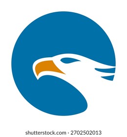Logotipo del icono del águila en el círculo