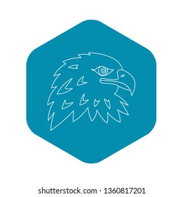 Eagle icon. Outline illustration of eagle vector icon for web