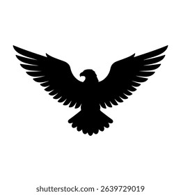 Eagle icon silhouette icon vector flat design on white background