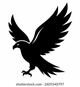 eagle icon silhouette vector logo on white background