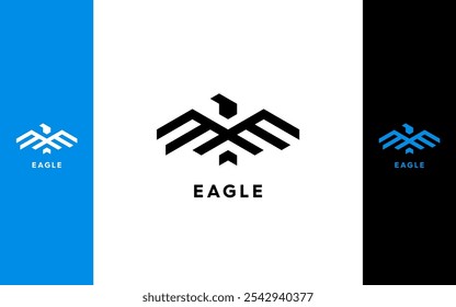 Eagle icon simple monogram vector