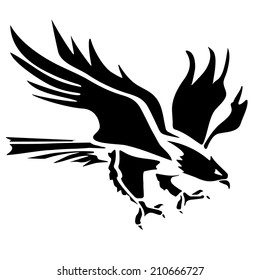 Eagle icon stylized silhouette