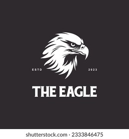 Eagle icon symbol, Hawk emblem logo vector illustration template