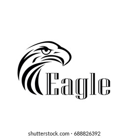 Eagle icon. Symbol of eagle hawk predator for sport team mascot.