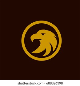 Eagle icon. Symbol of eagle hawk predator for sport team mascot.