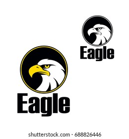 Eagle icon. Symbol of eagle hawk predator for sport team mascot.