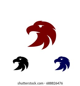 Eagle icon. Symbol of eagle hawk predator for sport team mascot.