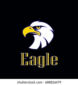 Eagle icon. Symbol of eagle hawk predator for sport team mascot.