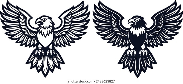 Eagle icon symbol template for graphic and web design collection logo vector illustration