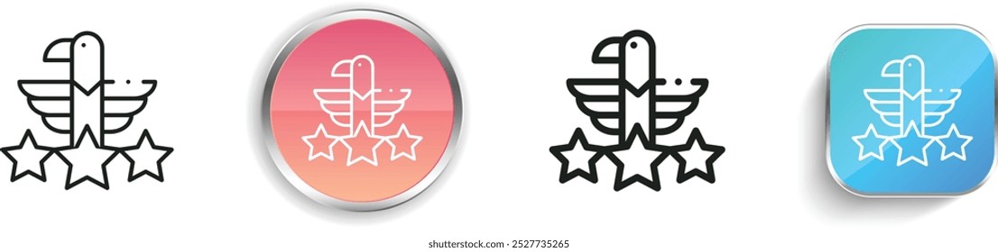 eagle icon. Thin Linear, Regular and Button Style Design Isolated On White Background