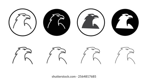 Eagle icon Thin outline art symbol