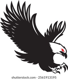 Eagle Icon used for bike riding stickers. Vector isolated pictograms editable stroke.