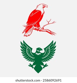 Eagle icon vector art design silhouette
