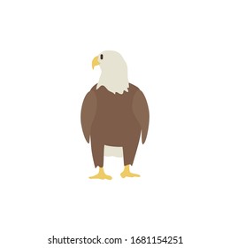 eagle icon vector illustration. Cartoon style bird, isolated on a white background