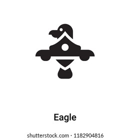 Eagle icon vector isolated on white background, logo concept of Eagle sign on transparent background, filled black symbol