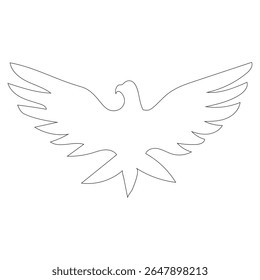 Eagle icon vector silhouette illustration