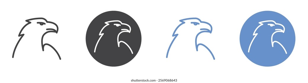 Eagle icon vector symbol outline sign