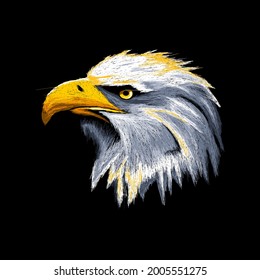 Eagle Illustration Abstract Outline Vector Design