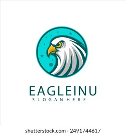 The eagle illustration design uses a modern style