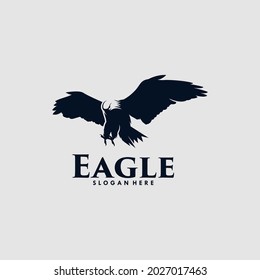 Eagle illustration logo design templates Premium Vector