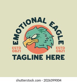 Eagle Illustration Retro style For t-shirt