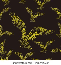 Eagle Illustration Seamless Pattern. Eagle Illustration Background