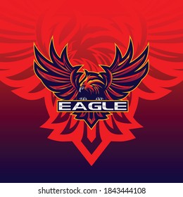 eagle illustration for sport and esport team.eagle vector mascot logo design with modern illustration concept style for badge, emblem and tshirt printing.