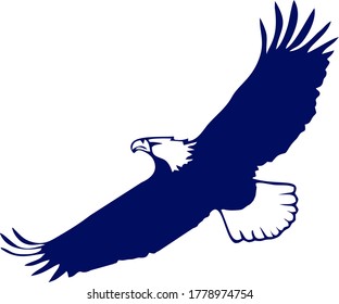 eagle illustration symbol. eagle silhouette.
