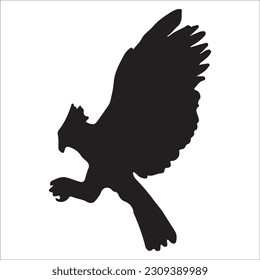eagle illustration symbol. eagle silhouette.