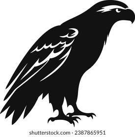 eagle illustration symbol. eagle silhouette.
